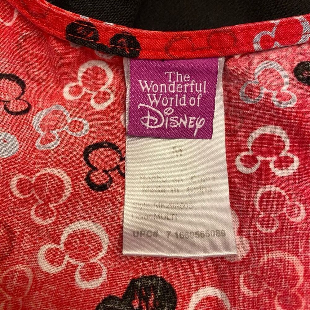 The Wonderful World of Disney Mickey Mouse Scrub Top‎ Sz M - Picture 10 of 13